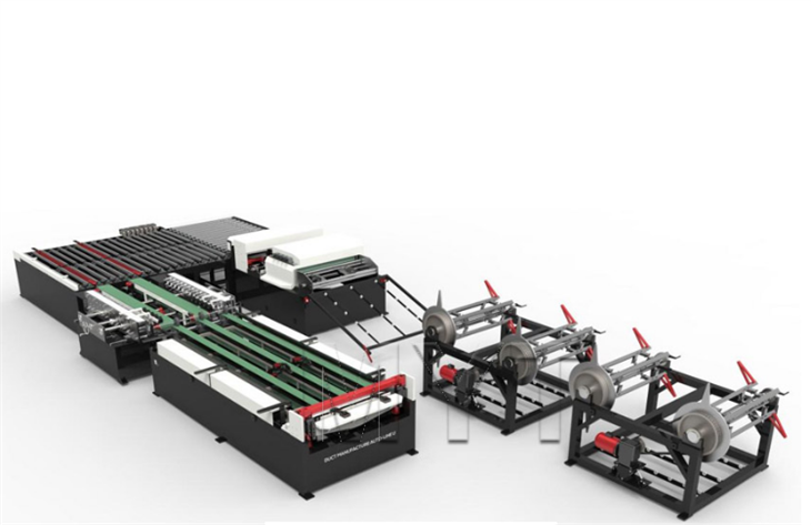 Air Condition Hvac Duct Making Machine Auto Duct Line 5 Flange Making Machine